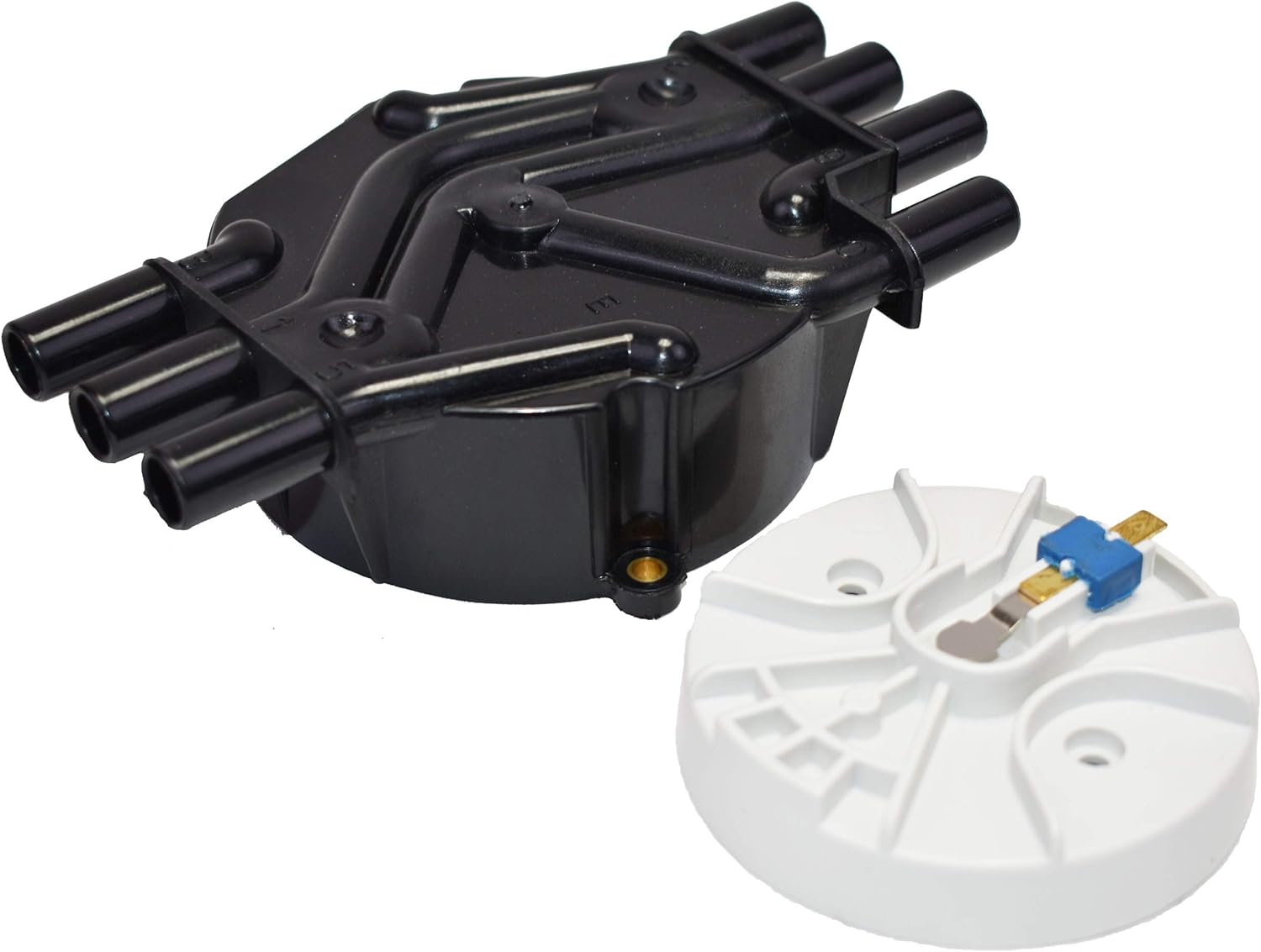 A-Team Performance - Distributor Cap and Rotor - Compatible with GM Vortec 262 Black