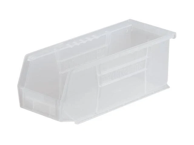 AkroMils Multipurpose Plastic Stack Storage Bin Clear W/Modifier 12Pk - 10.87x 4.12x 4