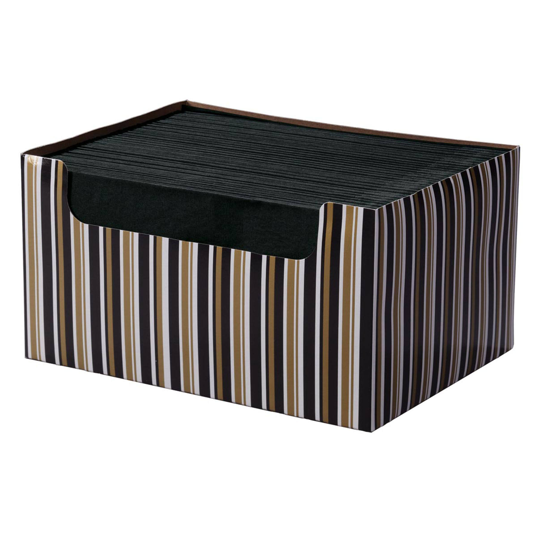 Dinner Black Decorative Inner Pack 2 Ply Paper Napkin - 17 in. x 17 in