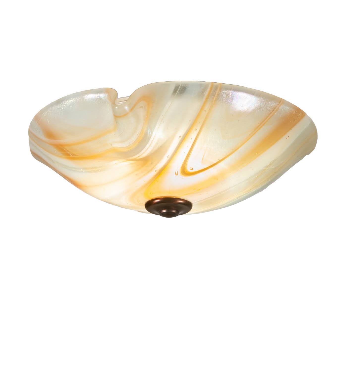 Meyda 16x22 Wide Peach Baroque Flushmount - 205072