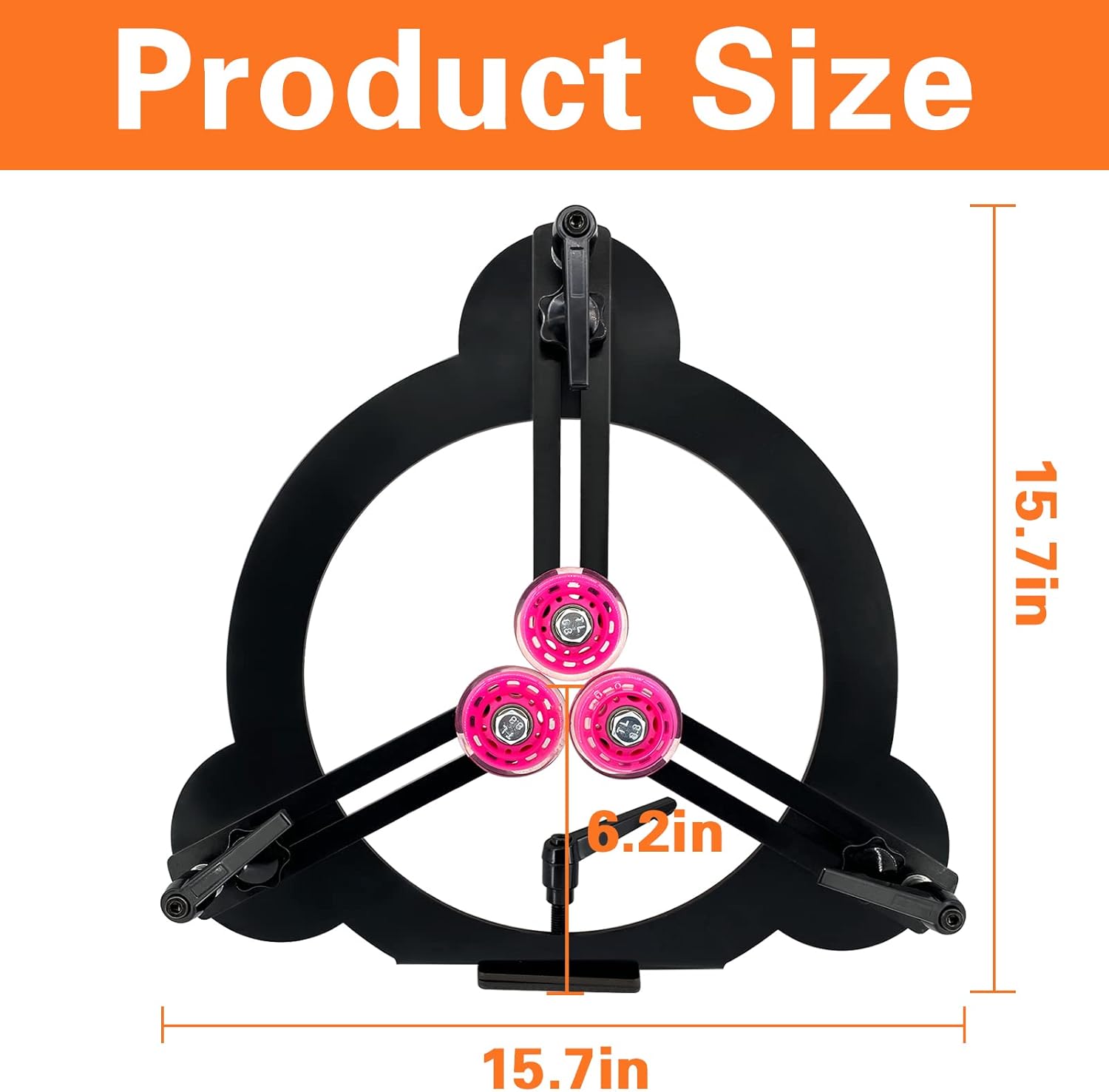 3-Point Woodturning Adjustable Steady Rest for 12