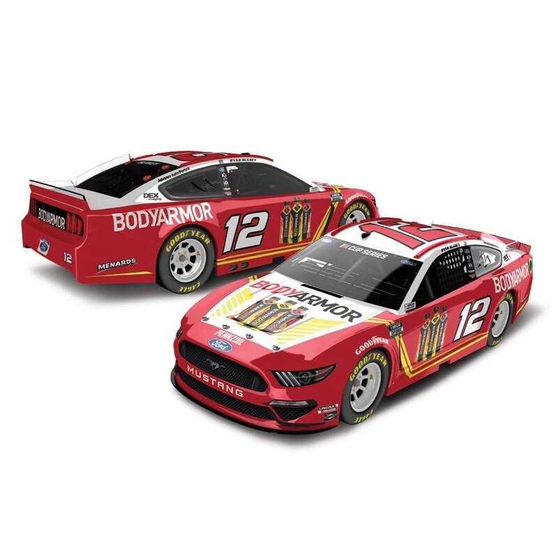 Action Racing Ryan Blaney 2020 #12 Bodyarmor 1:24 All-Star Paint Die-Cast Ford Mustang