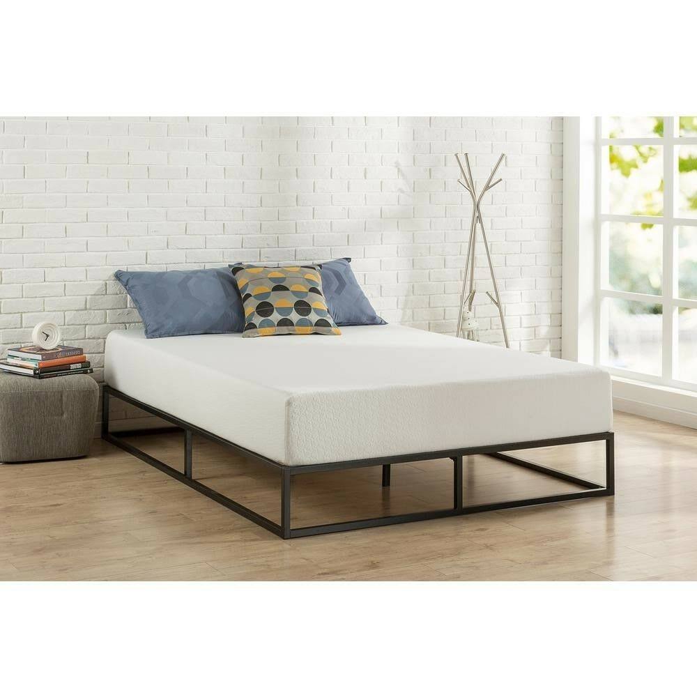 Zinus Joseph Black Metal Twin 10 in. Platform Bed
