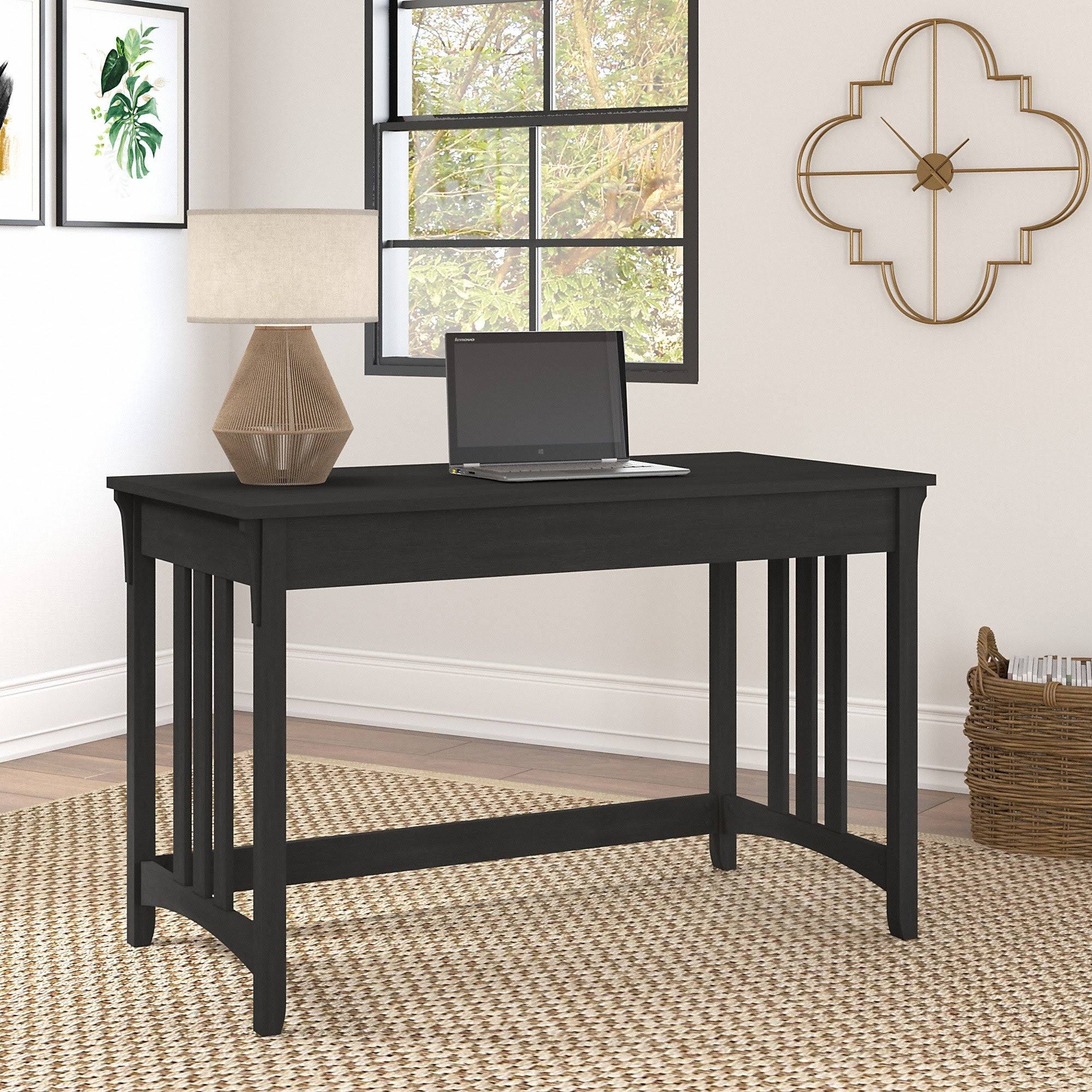 Salinas 48W Writing Desk in Vintage Black - Bush Furniture SAD148VB-03