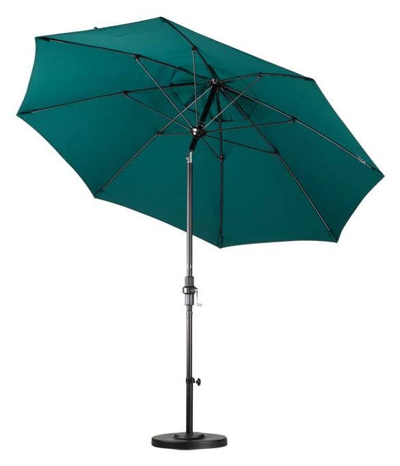 California Umbrella 9 Feet Fiberglass Market Umbrella Collar Tilt Bronze/Pacifica/Spa