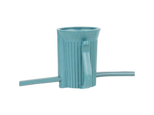 Novelty Lights 500 Foot C9 Christmas Stringer Bulk Reel, Green WIRE, 12x22 Spacing, Intermediate Base (C9/E17), SPT-1 8 Amp Wire