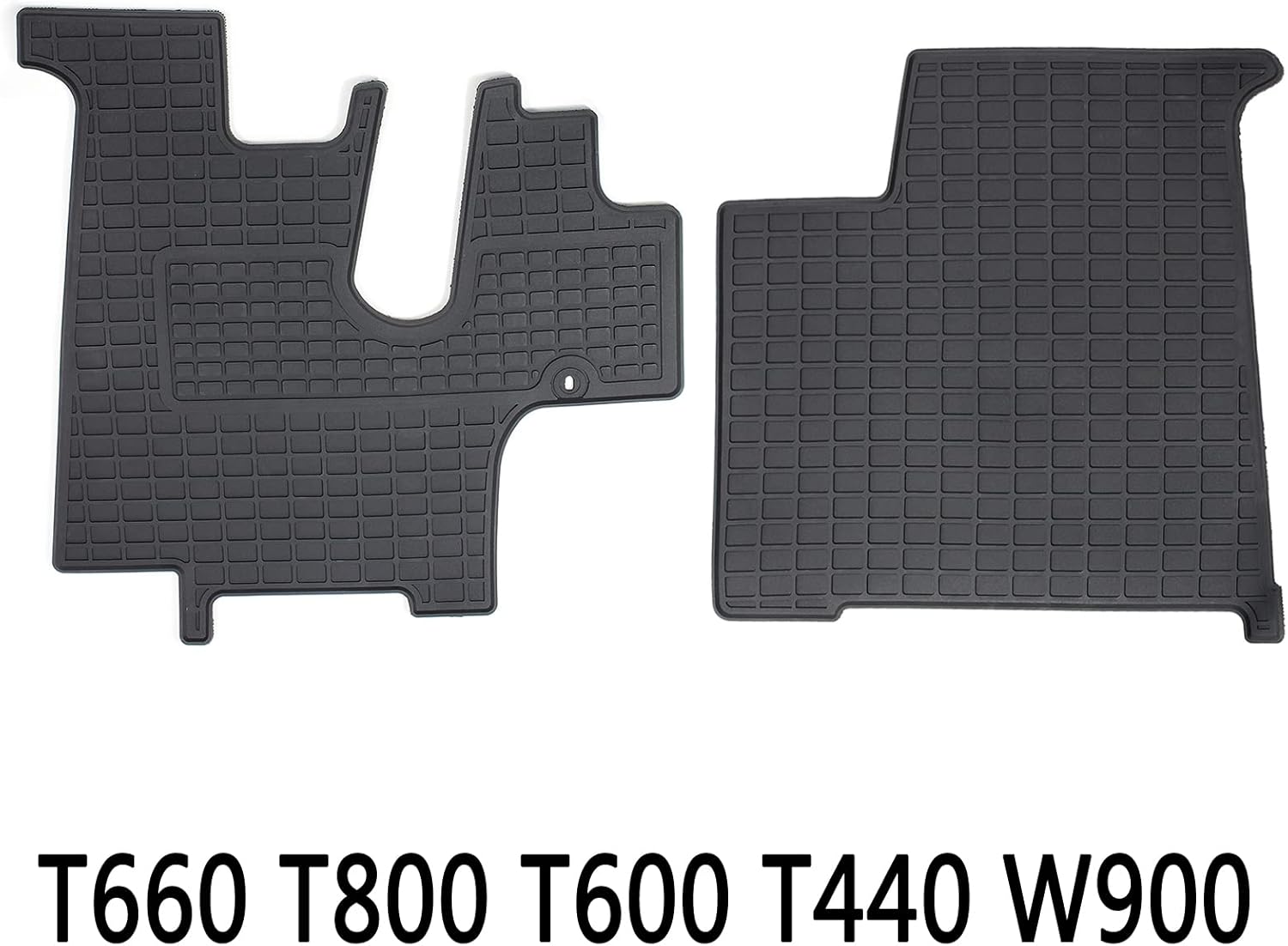 Floor Mats Compatible with Kenworth T660 T800 T600 T440 W900 SHINJEW Truck Floor Rubber Mats Cargo Liners for Kenworth Accessories All-Weather Guard Heavy Duty Includes 2PCS Set