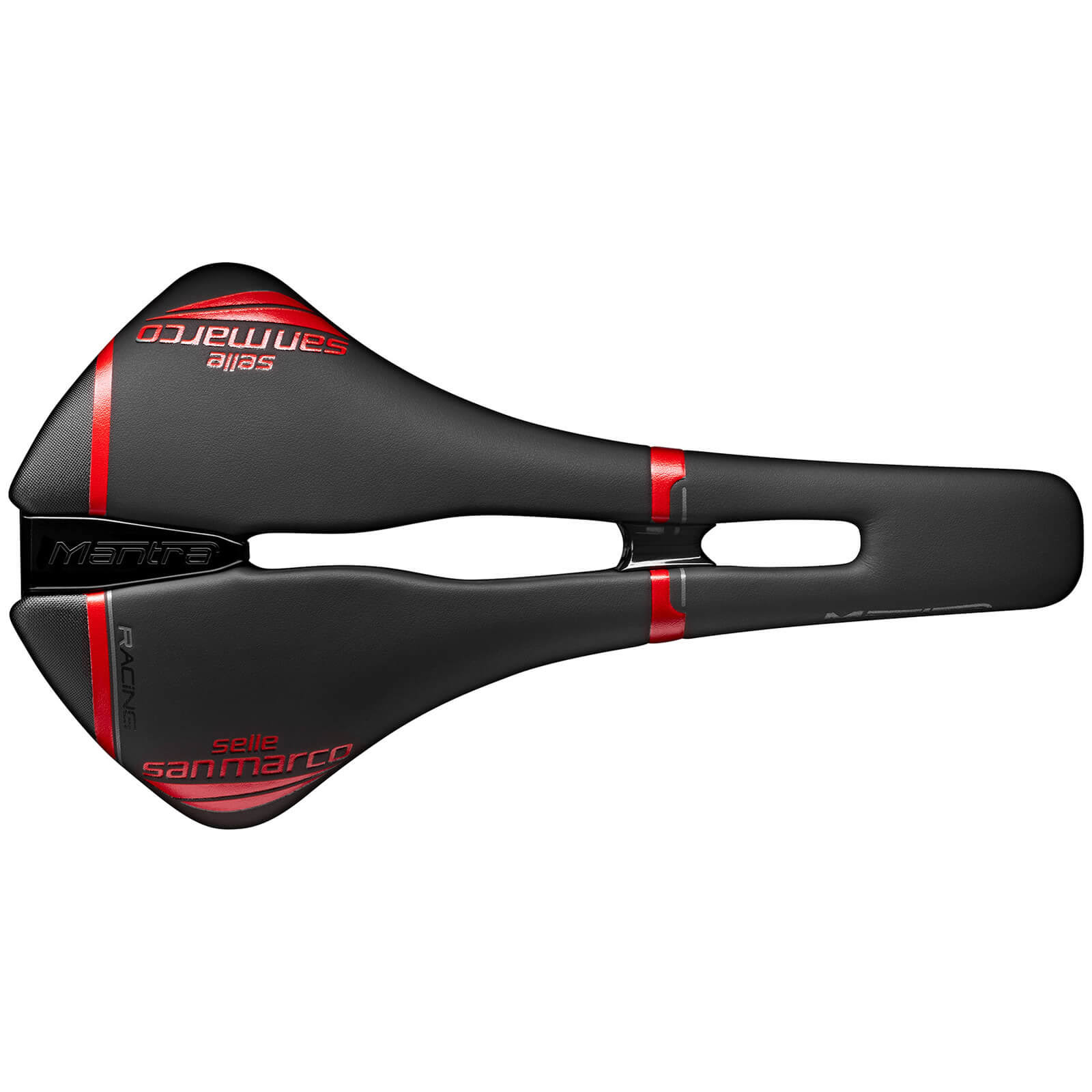 Selle San Marco Mantra Open-Fit Racing Saddle - Wide - L2 - Black/Red