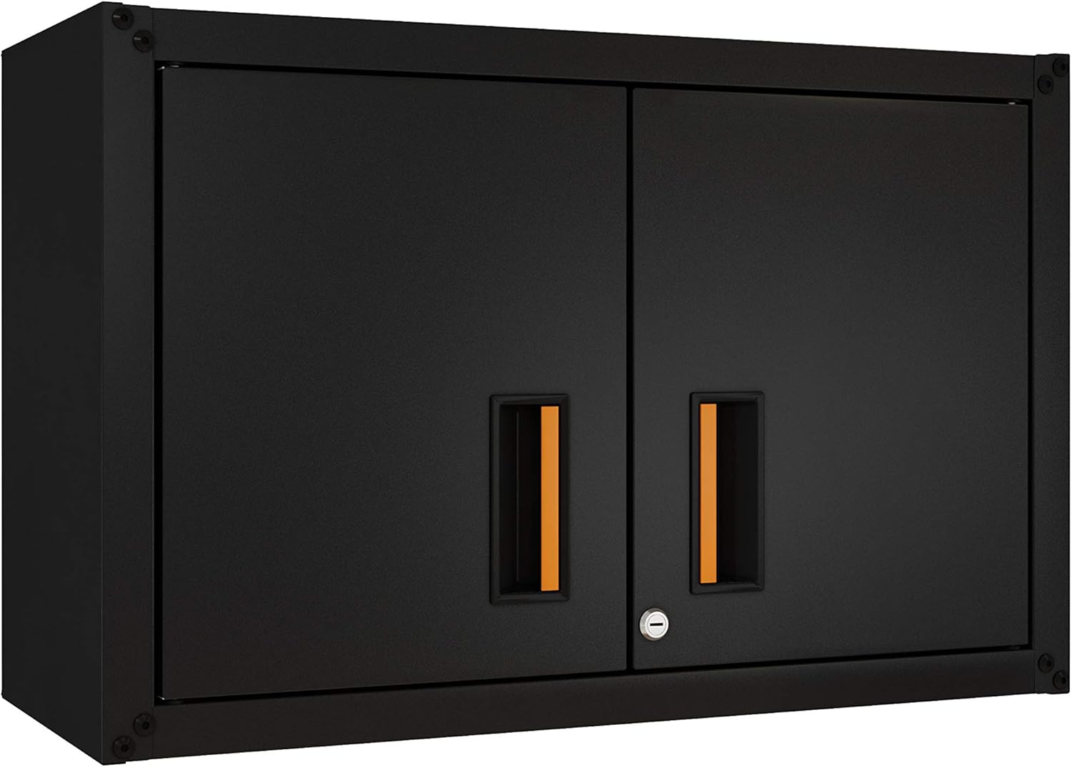 itbe for Home Ready-to-Assemble Small Wall Steel Cabinet 2 Doors (Black)