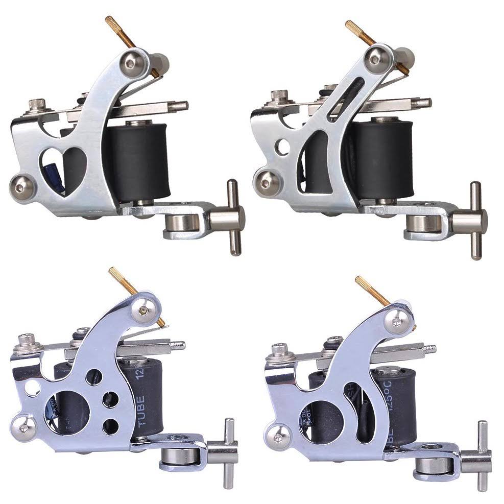 Yescom Complete Tattoo Kit 4 Machine 40 Inks Power Supply 10 Wraps Gun Needle Grip Tip