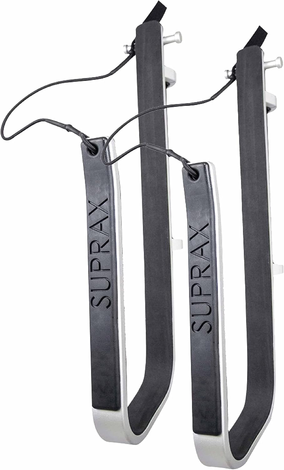 SurfStow Transport SUPRax 50050-2 Boat Mount / Rail Mount Single Board System | for Angled Stanchions | Stand-Up Paddle Board Rack | SUP Board Storage | | Metallic | 26 x 11 x 4 in