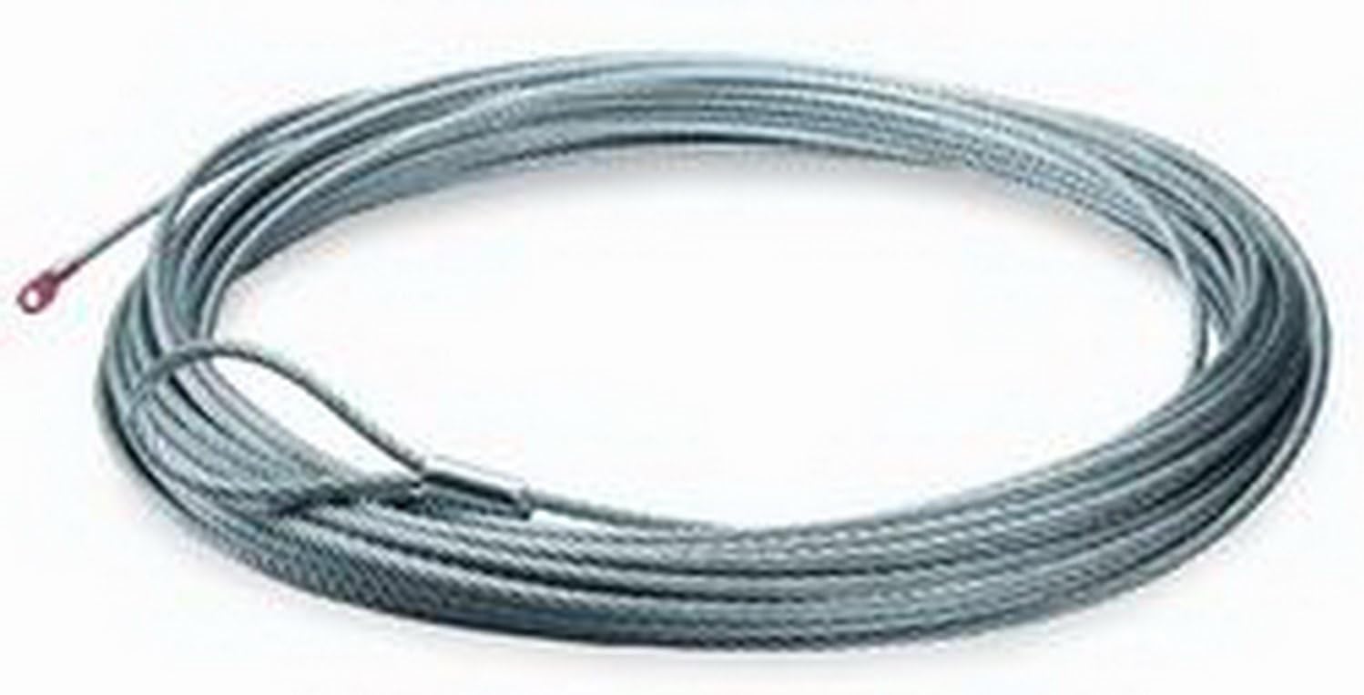 WARN 60076 ATV Winch Accessory: Galvanized Aircraft Steel Cable Wire Rope, 3/16