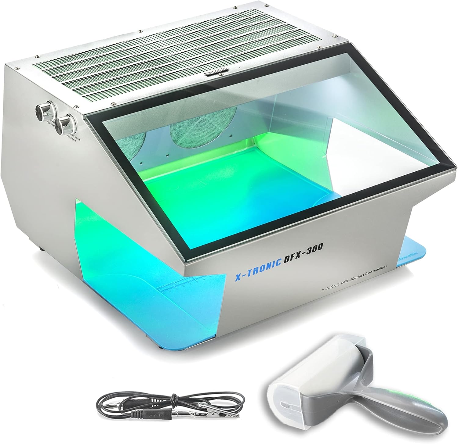 X-Tronic Model #DFX-300 &bull; Soldering Iron Station Dust Free Solder Fume Absorber Remover Extractor &bull; Adjustable Speed &bull; Work Light &bull; Silicone Work Mat &bull; Antistatic Alligator Clip &bull; Lint Roller!