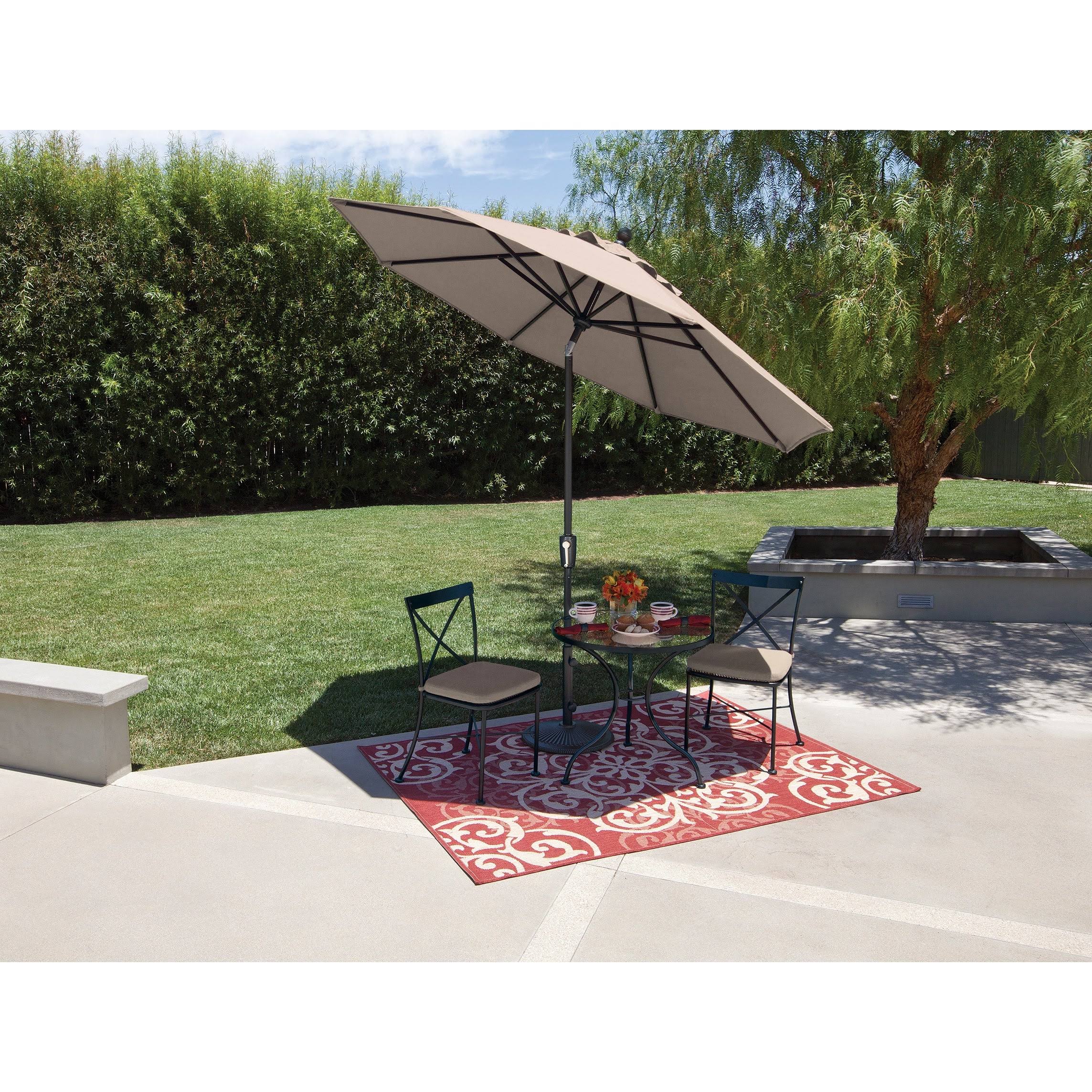 Catalina SSUM92-0909-A48103S 108 in. Push Button Market Umbrella Cast Ocean u0026 Black