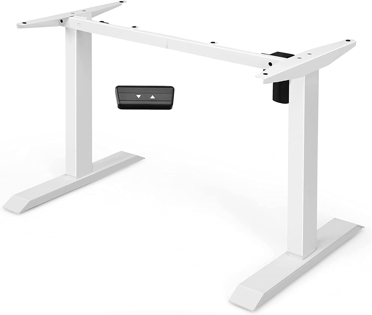 Generic Electric, Single Motor Height Adjustable 2 Button Controller, Table Base for Work Home Office Computer Workstation Standing Desk Frame, Black