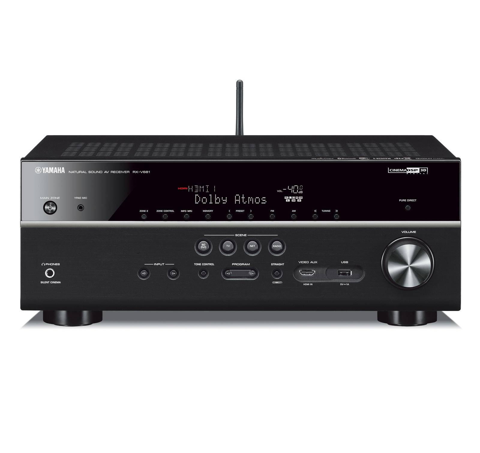 Yamaha RX-V681 7.2 Channel AV Network Receiver - Black