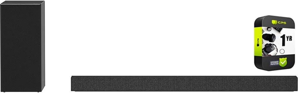 LG SP7Y 5.1 Channel High Res Audio DTS Virtual:X Sound Bar with Wireless Subwoofer Bundle with 1 YR CPS Enhanced Protection Pack