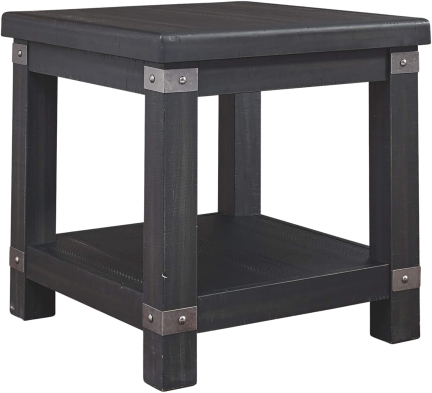 Signature Design by Ashley Delmar Rectangular End Table, Black