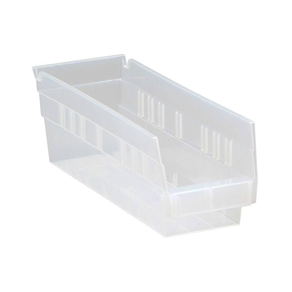 Offex Clear View Polypropylene Economy 4x22 Shelf Bins - 36 Pack