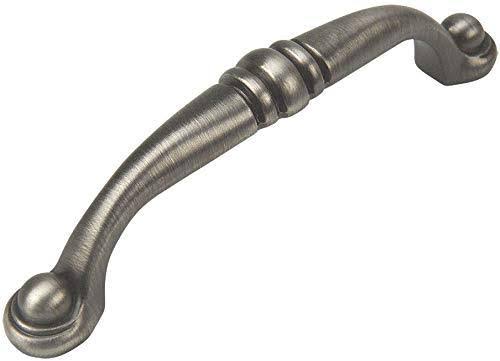 Cosmas 2322as Antique Silver Cabinet Hardware Handle Pull - 3-3/4 inch (96mm) Hole Centers - 25 Pack