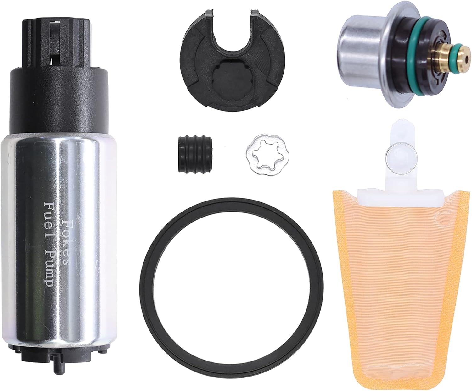FOKES The high-performance Fuel Pump with Strainer and 43PSI Pressure Regulator Compatible with Polaris Ranger 500 700 800 (2006-2013) Replaces 2521121, 2520864, 2204306, 1240382, 1240239