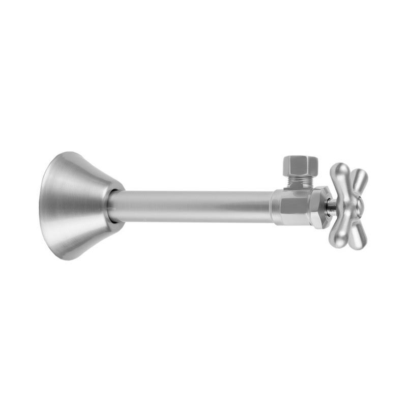 Jaclo 5826X Multi Turn Straight Pattern 1/2 inch Copper (SWEAT Fit) x 3/8 inch O.D. Supply Valve with Cross Handle