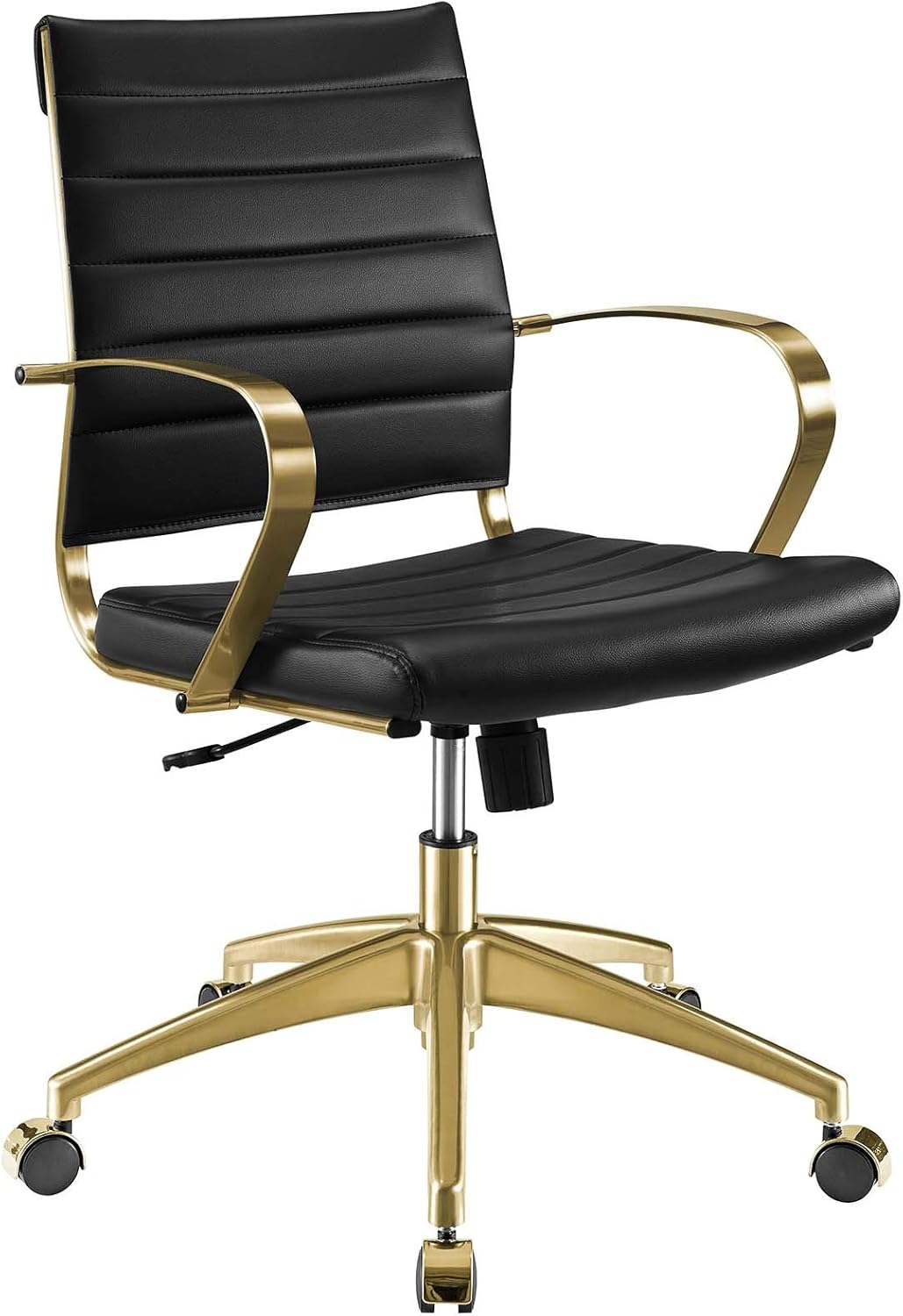 Modway Jive Gold Stainless Steel Executive Managerial Swivel Midback Office Chair