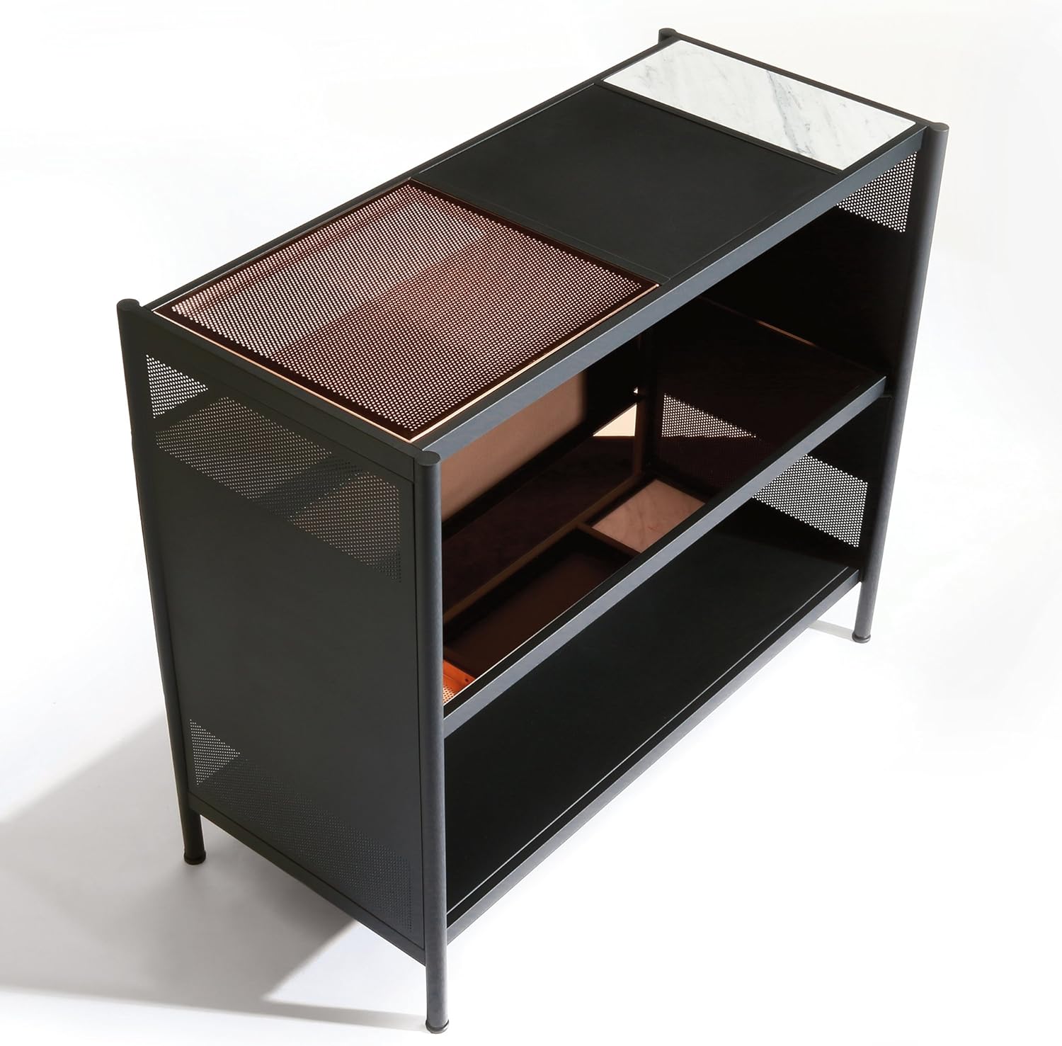 Sauder Boutique Credenza, Black finish