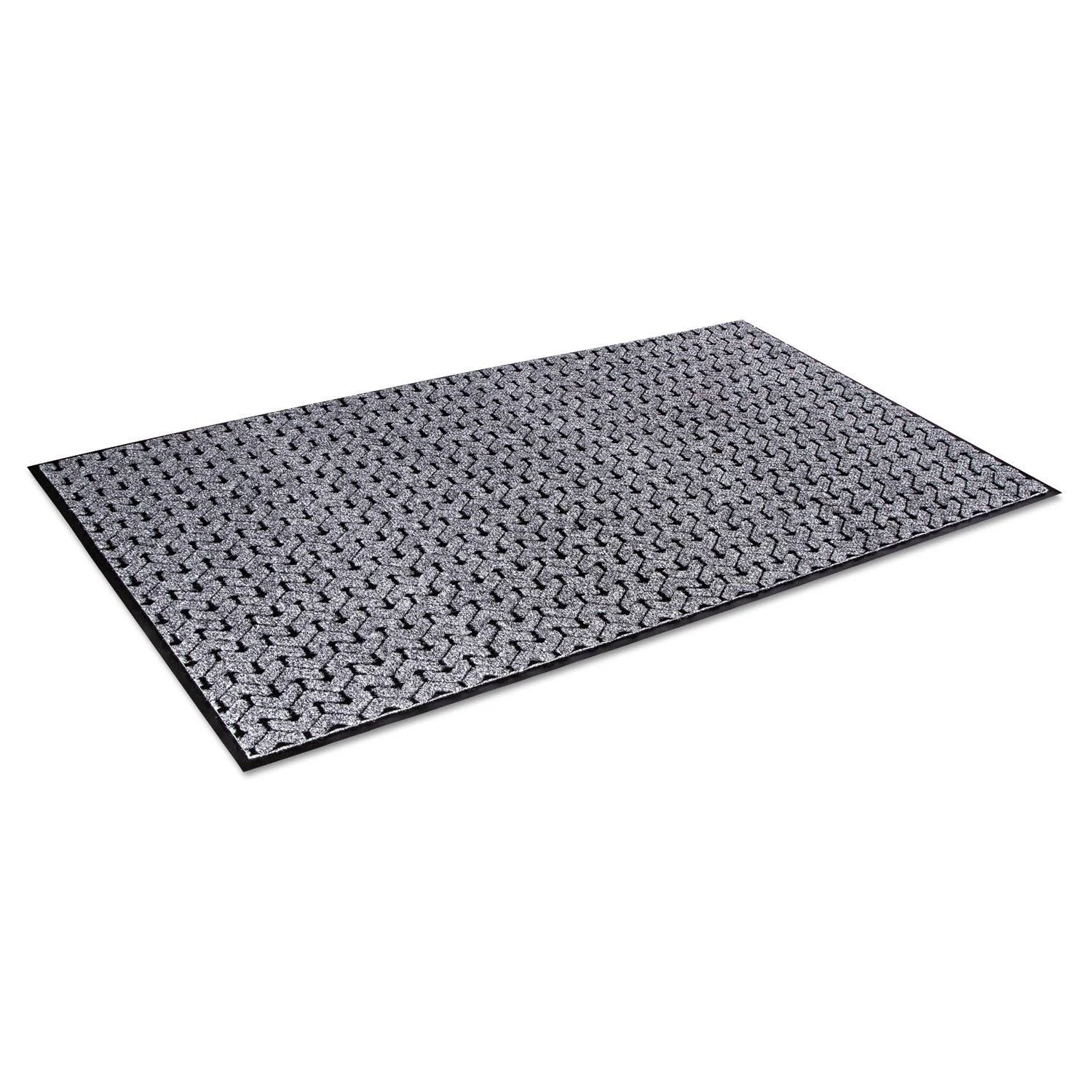Crown Tire-Track Scraper Mat, Needlepunch Polypropylene/Vinyl,48 x 72,Gray