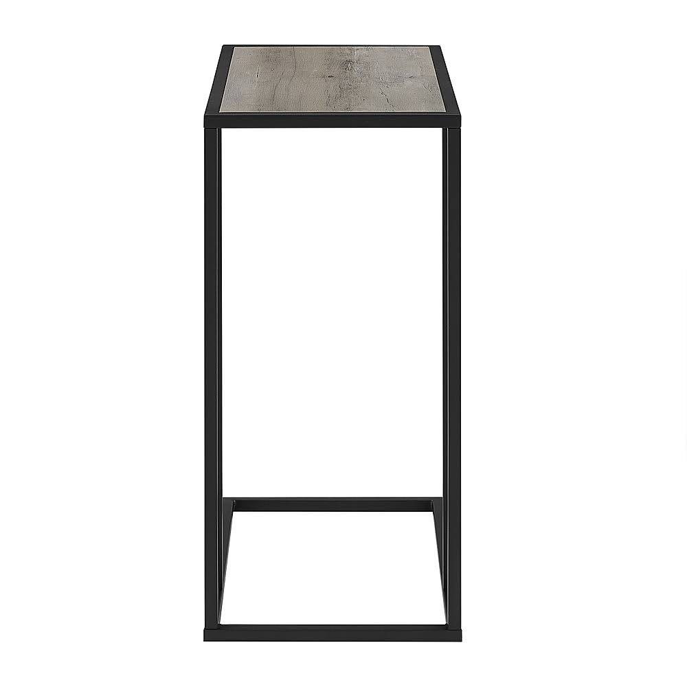 Walker Edison - Modern Rectangle End/Side Table - Gray Wash/Black