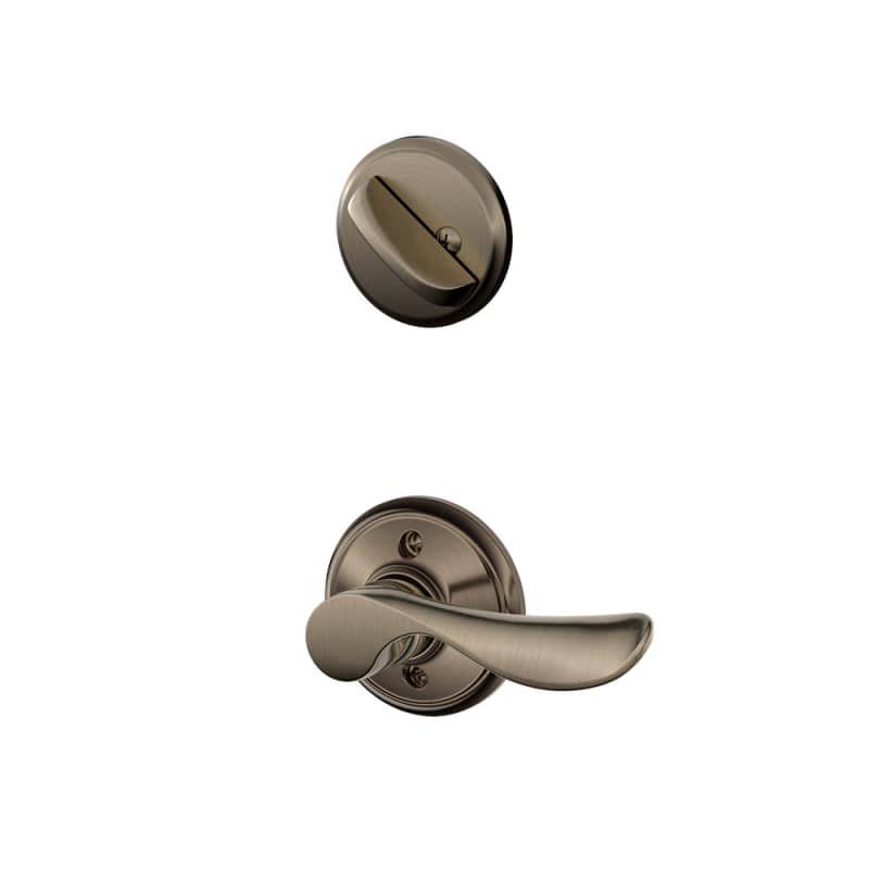Schlage F59Chp620Lh Champagne Left Handed Interior Pack Antique Nickel