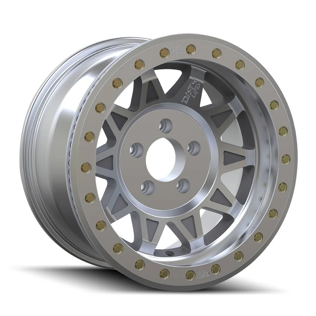 Dirty Life 9302-7999M14 - 9302 Roadkill Race 17 in. Machined As-Cast Beadlock Wheels
