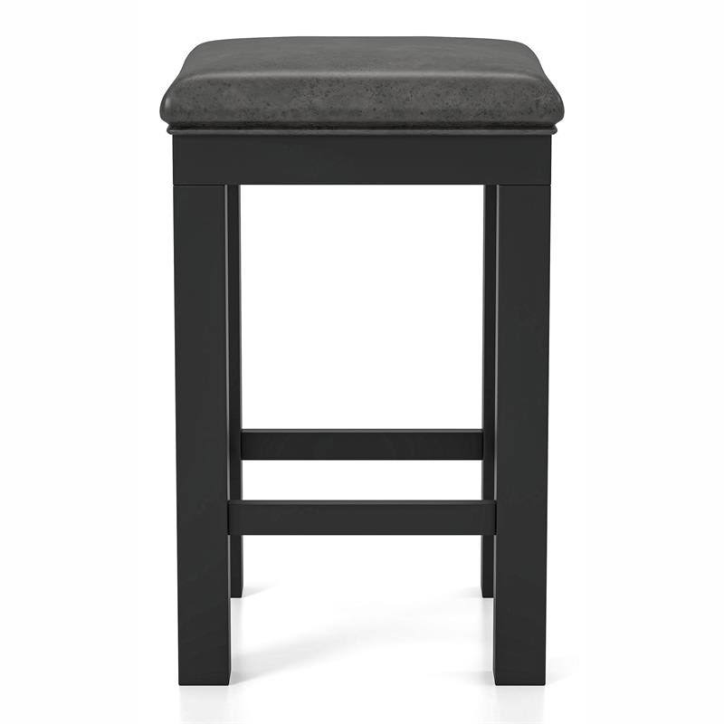 Furniture of America Embree Wood Barstool in Black and Gray (Set of 2)