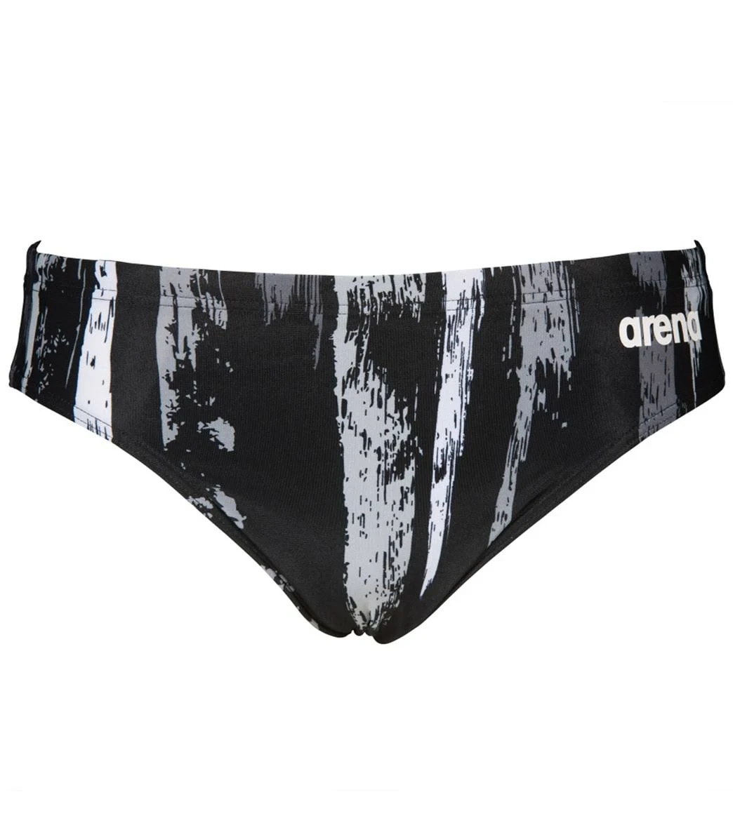 Arena Man Team Painted Stripes Swim Brief Black-Multi Grey 38