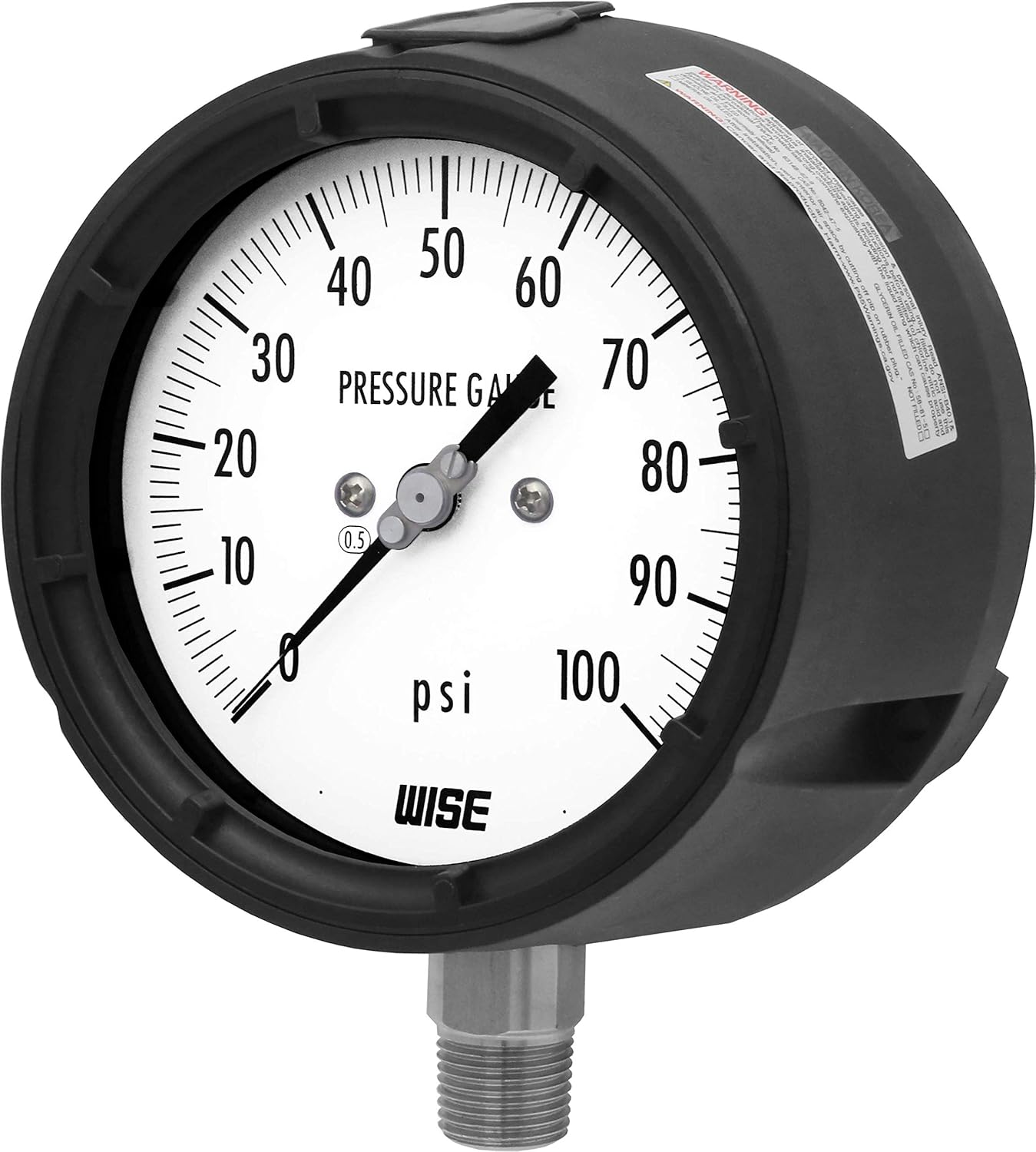 WISE Solid Front Type Pressure Gauge with thermoplastic case P359 125mm(4-1/2