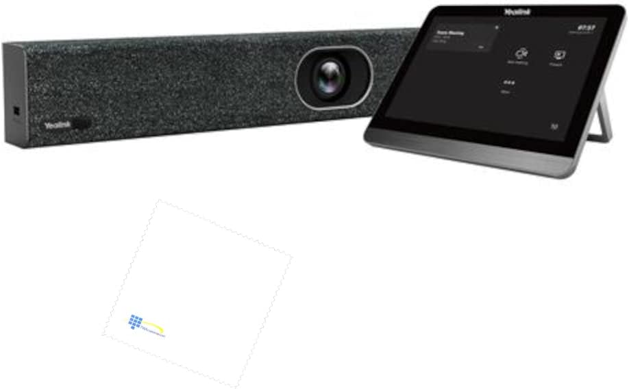 TWA Yealink Bundle of A20-020-TEAMS Zoom Collaboration bar with CTP18 Touch Panel with Microfiber Cloth Works with Zoom, RingCentral, Vonage, Teams Connects to PC, Mac, Cellphones and Softphones