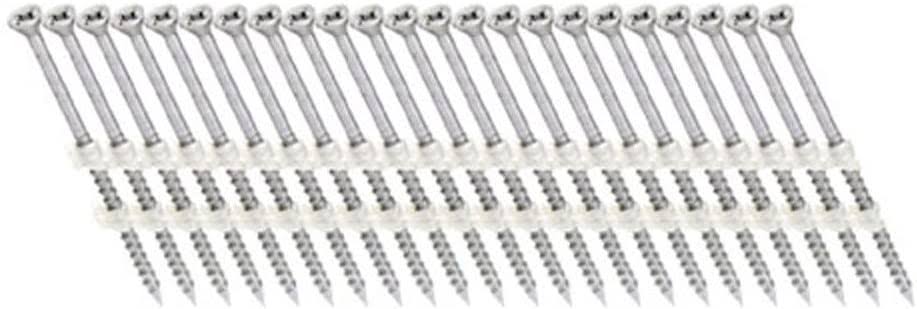 Scrail 2-1/4 in. x 1/8 in. 20-Degree Coarse Thread FasCoat Plastic Strip Square Head Nail Screw Fastener (1,000-Pack)