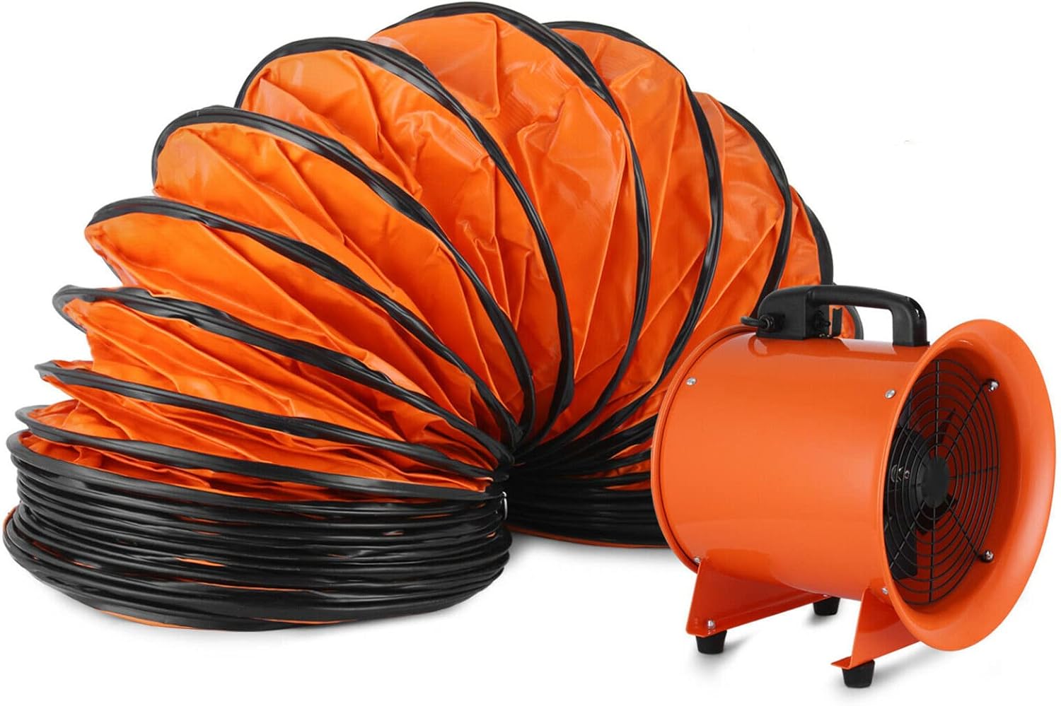 PRIBCHO Ventilator Blower 12 Inch Industrial Utility High Velocity Blower Fan, Fume Extractor,Air Ventilation, Ventilator Fan with 5M Duct Hose,3300 RPM