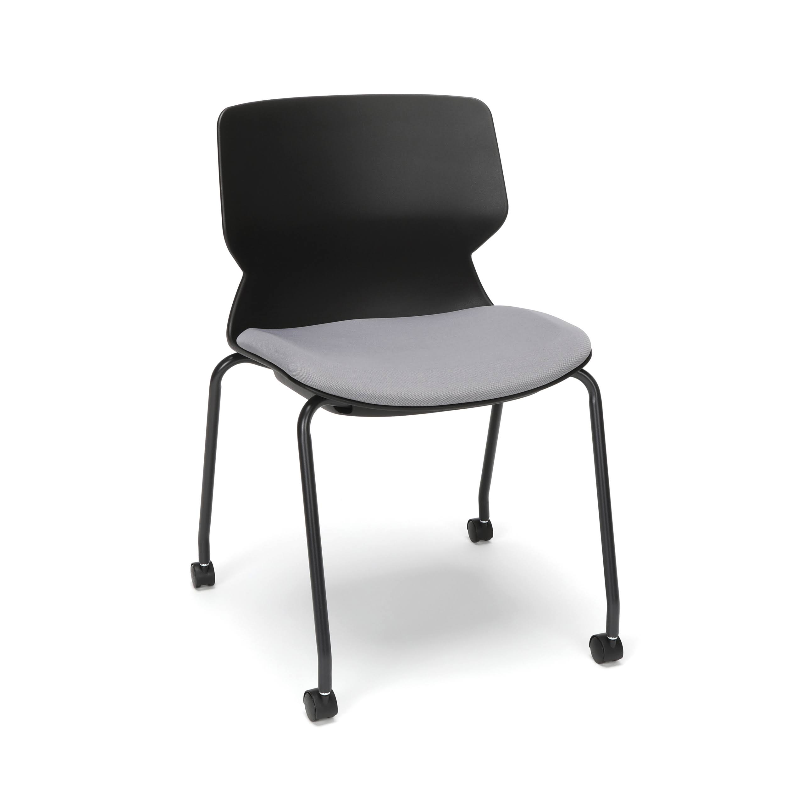 HON Basyx Contempo Guest Chair, 2 Pack, Black/Charcoal (BSX412VA19T)