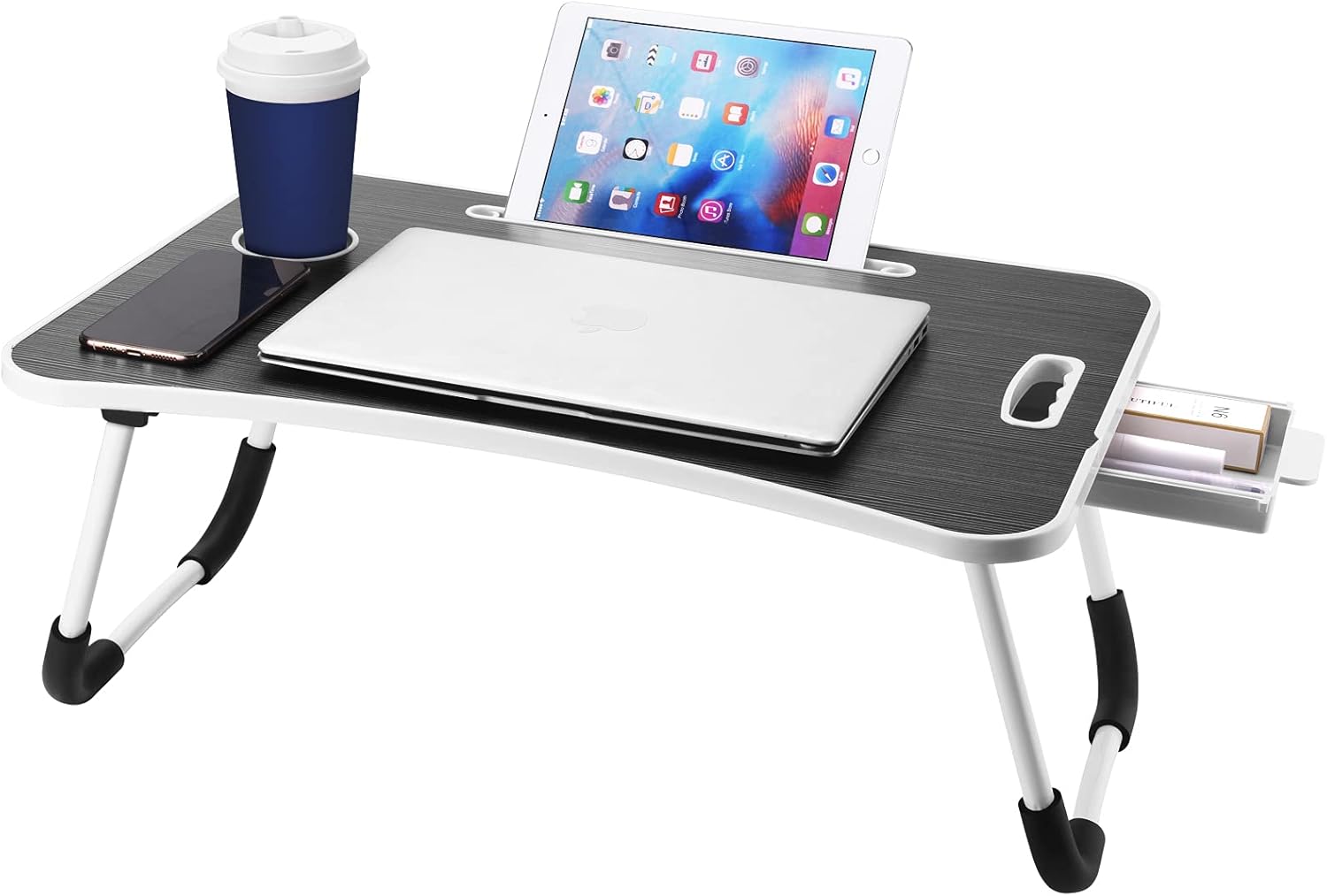 Lap Desk,Laptop Bed Desk,Laptop Bed Tray,Couch & Floor | Lap Desk for Laptop，Bed Table for Laptop，Low Table for Sitting on The Floor，for Eating, Working, Writing, Gaming, Drawing(Black)