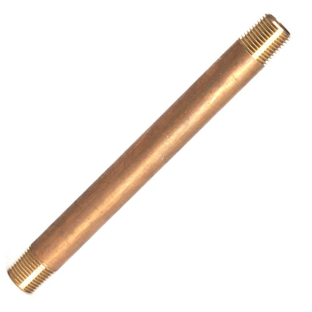 LTWFITTING Brass Pipe 4x22 Long Nipple Fitting 1/8 Male NPT Air Water(Pack of 25)