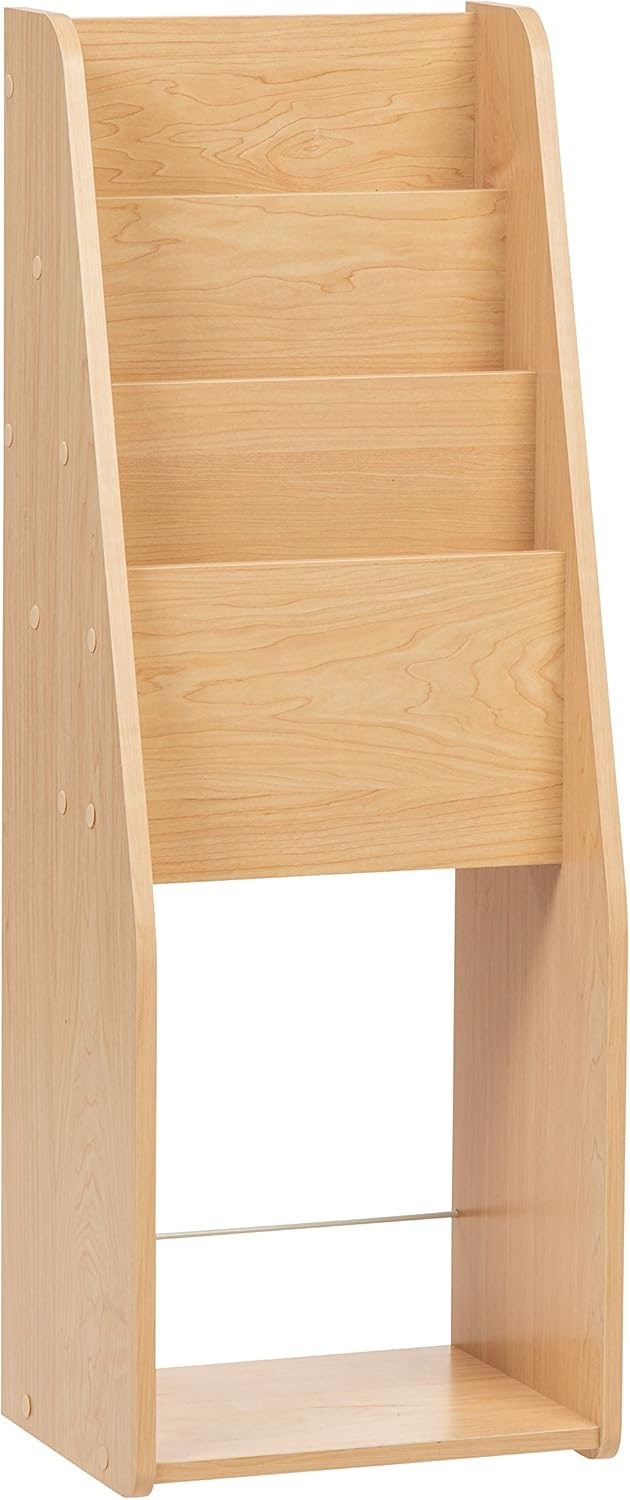 IRIS USA MR-W Wide 4 Pocket Magazine Rack, Dark Brown Pack of 2