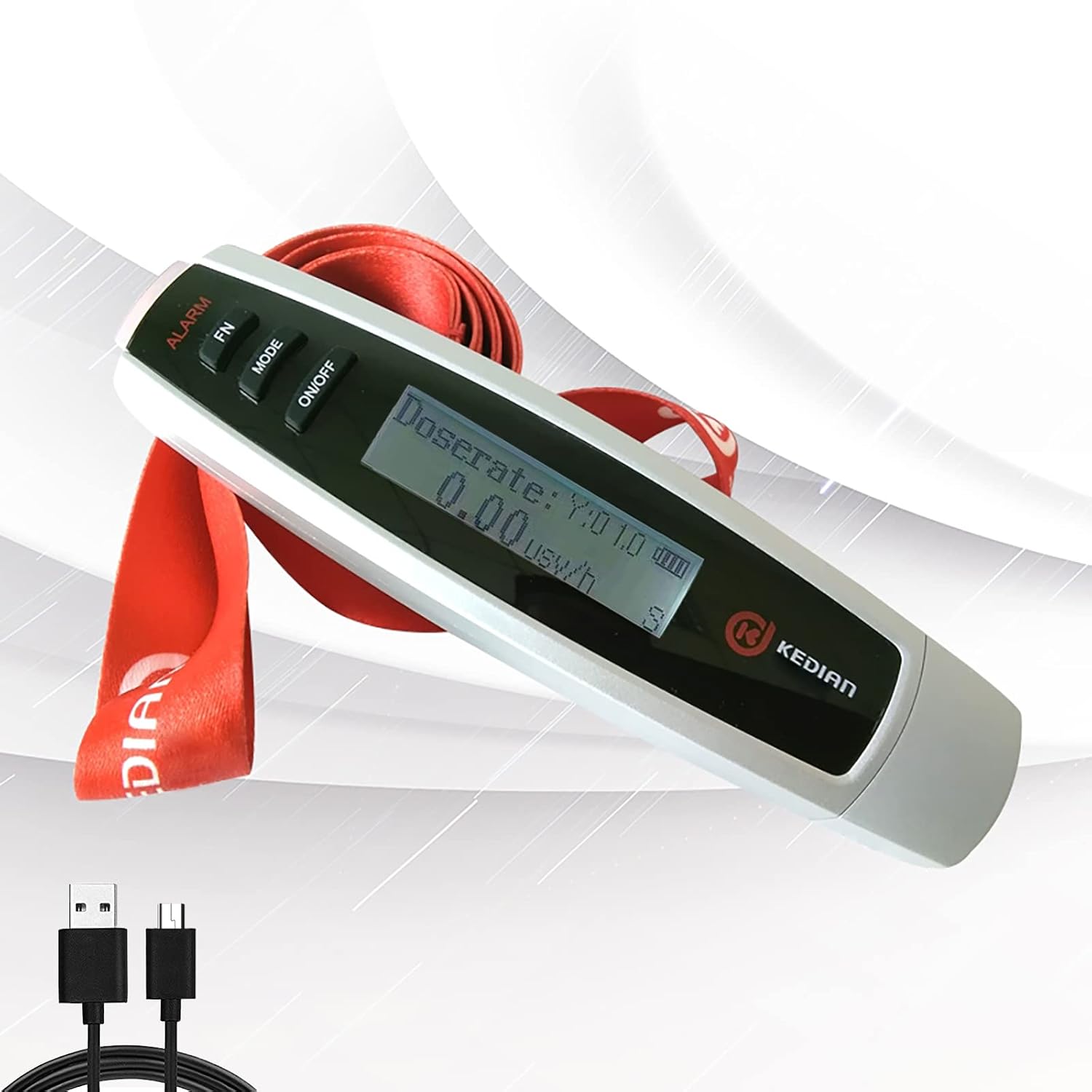 Geiger Counter Nuclear Radiation Detector Meter, X, &beta; and &gamma; Rays Tester Dosimeter Monitor for Home with Battery, Dosage Alarm Device and Storage Functions, Hand-Held Radioactive Detector 0.01&mu;Sv /h