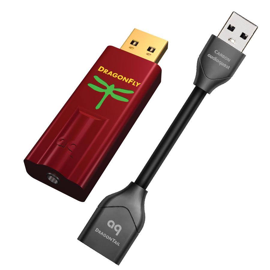 AudioQuest - Dragonfly Red - USB Stick DAC and Dragontail Bundle