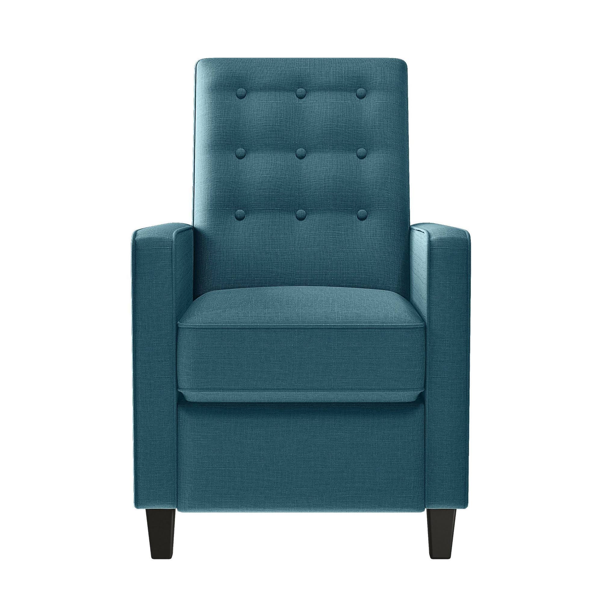 NYA Button Tufted Pushback Accent Chair Medium Blue - ProLounger