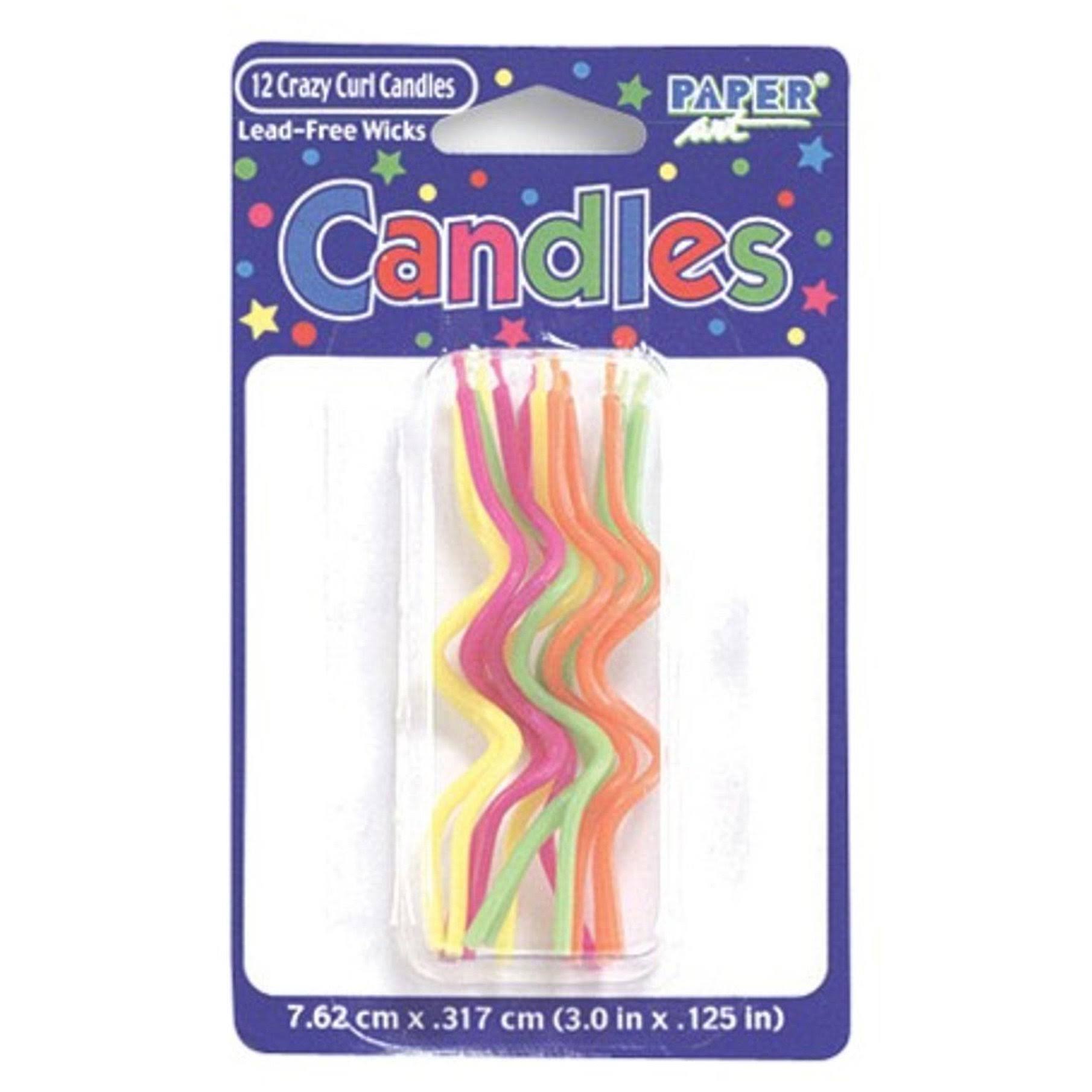 Party Central Club Pack of 288 Bright Multicolored Crazy Curl Decorative Birthday Party Candles 3.25x22