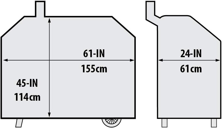 Broil King 67069 Premium Fits Pellet Regal Charcoal Offset 500 Models Grill Cover, Black Pack of 2