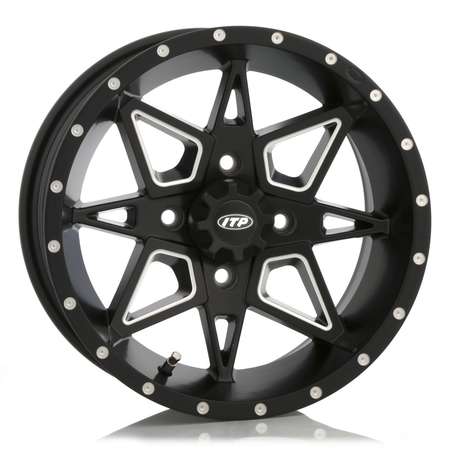 Itp Tornado Wheel 14x7 - 4/115 - 5+2 Matte Black, Milled