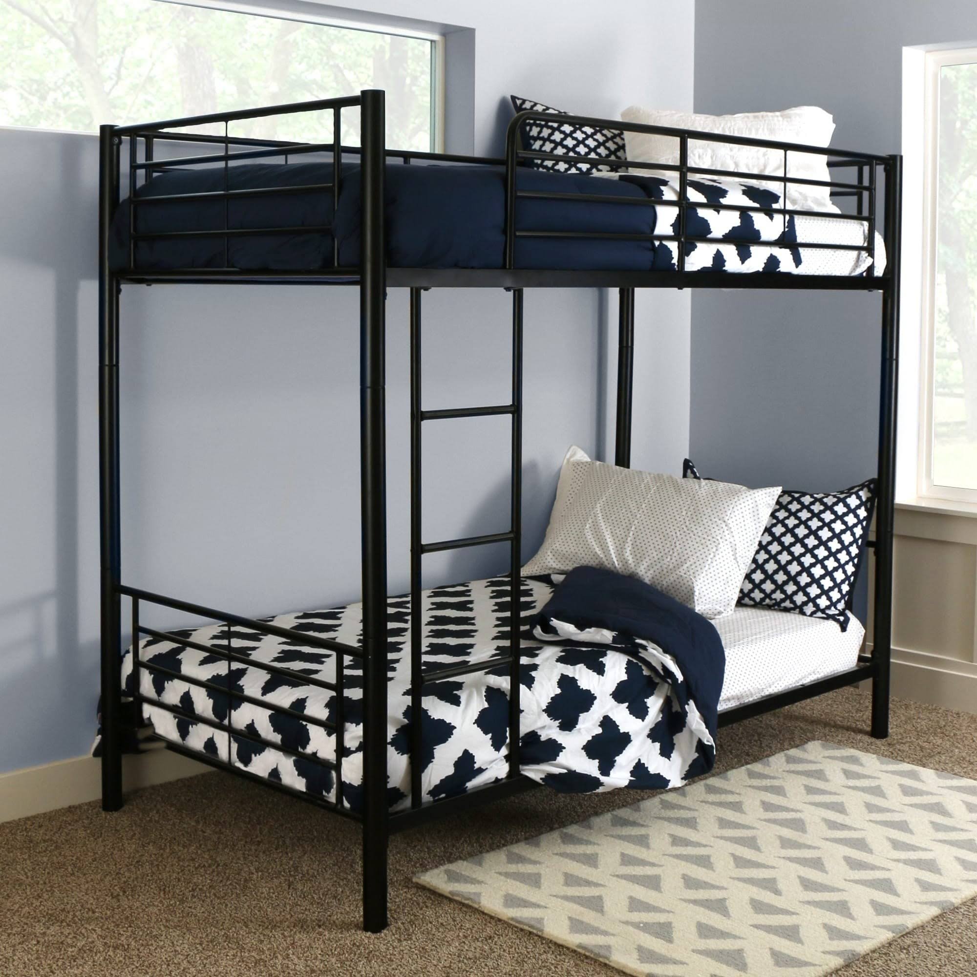 Taylor u0026 Olive Abner Black Metal Twin Bunk Bed