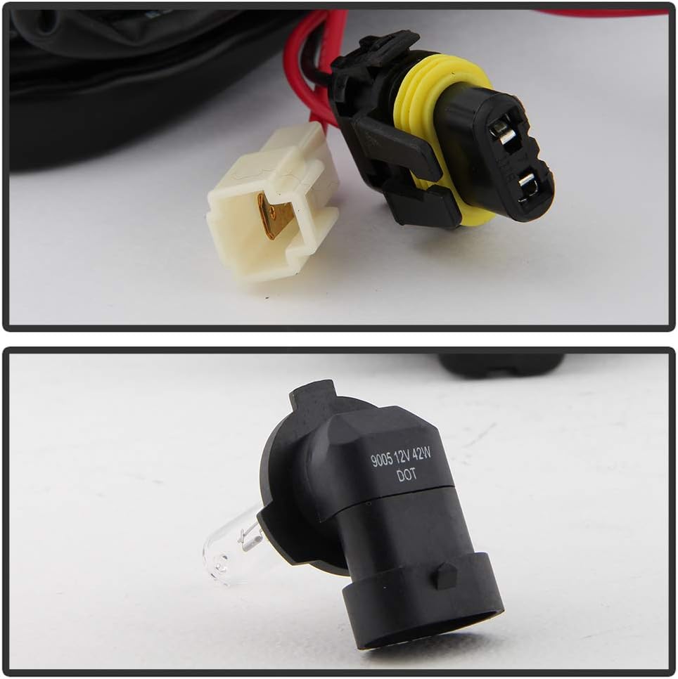 ACANII - For Smoke Lens 07-13 Toyota Tundra [Chrome Bumper] Fog Lights Switch+Bulbs Assembly Driver & Passenger Side